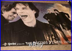 Charlie Watts Signed Autograph The Rolling Stones Bridges To Babylon Huge Poster