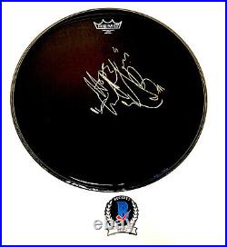 Charlie Watts Signed Autograph'the Rolling Stones' Drumhead Beckett Bas 3