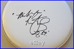 Charlie Watts Signed Drum Skin Rolling Stones Drummer Autograph Memorabilia COA
