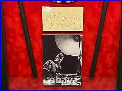 Charlie Watts Signed Framed Rolling Stones Drumhead To Mark Autograph JSA COA