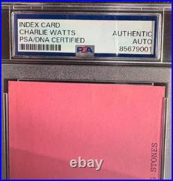 Charlie Watts Signed Index Card Psa Encapsulated Rolling Stones Jagger Richard B Charlie Watts Signed Index Card Psa Encapsulated Rolling Stones Jagger Richard B