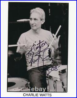 Charlie Watts-Signed Photograph (Drummer Rolling Stones)