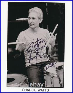 Charlie Watts-Signed Photograph (Drummer Rolling Stones)