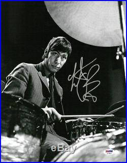 Charlie Watts Signed Rolling Stones Autographed 11x14 B/W Photo PSA/DNA #AC78521