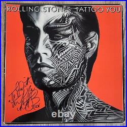 Charlie Watts Signed Rolling Stones Tattoo You Vinyl LP Record Drum LEGEND RAD