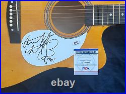 Charlie Watts Signed The Rolling Stones Autographed F/s Acoustic Guitar Psa/dna