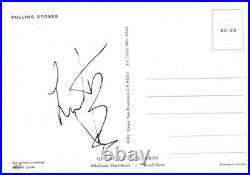 Charlie Watts-Signed Vintage Postcard of The Rolling Stones