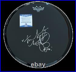 Charlie Watts The Rolling Stones Autograph Signed Remo Drum Head Beckett 1