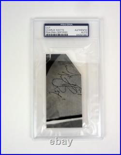 Charlie Watts The Rolling Stones Signed Autograph Cut PSA/DNA Slabbed COA #1