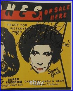 Charlie Watts The Rolling Stones Signed Autograph JSA Banner Poster Some Girls