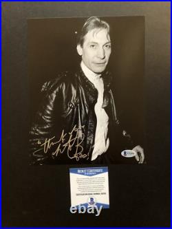 Charlie Watts autographed signed 8x10 photo Beckett BAS COA Music Rolling Stones
