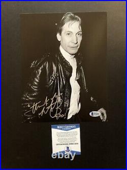 Charlie Watts autographed signed 8x10 photo Beckett BAS COA Music Rolling Stones