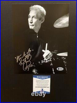 Charlie Watts autographed signed 8x10 photo Beckett BAS COA Music Rolling Stones