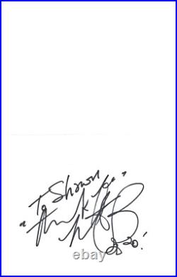 Charlie Watts of Rolling Stones REAL SIGNED Logo Greeting Card JSA COA Autograph