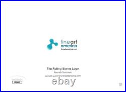 Charlie Watts of Rolling Stones REAL SIGNED Logo Greeting Card JSA COA Autograph