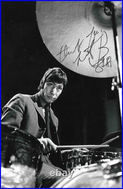 Charlie Watts signed 4x6 photo Rolling Stones Drummer Legend Music COA LOOK