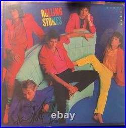 Charlie Watts signed Rolling Stones Dirty Work vinyl record