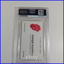 Charlie Watts signed Rolling Stones Fan Club Membership Card PSA