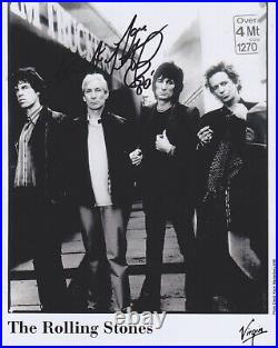 Charlie watts HAND SIGNED 8x10 Photo The Rolling Stones