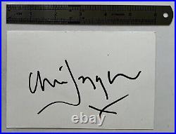 Chris Jagger Signed Autograph Index Card Rolling Stones