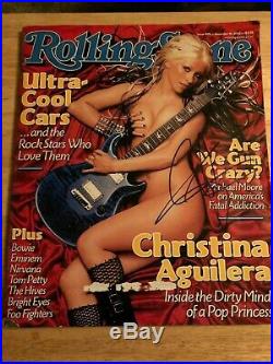 Christina Aguilera Sexy Signed Autographed COA Rolling Stone + 2 8x10 Pics Read