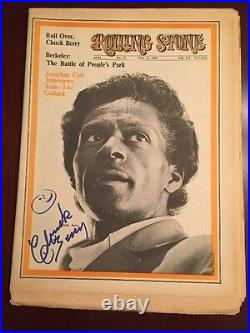 Chuck Berry Signed Rolling Stone Magazine JSA COA CERTIFICATE of AUTHENTICITY