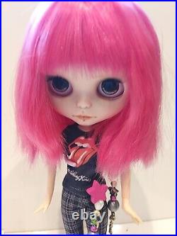 Custom Blythe Factory Doll OOAK Beautiful Doll Carved Face Rolling Stones