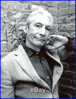 DRUMMER Charlie Watts THE ROLLING STONES autograph, signed photo