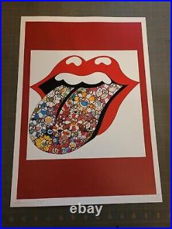 Death NYC 19x13 Signed Graffiti Pop Artist Rare. Rolling Stones Lips. COA