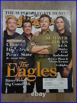 Don Henley Glenn Frey Joe Walsh Autographed Signed Eagles Rolling Stone Magazine