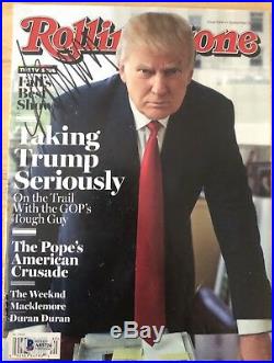 Donald Trump Authentic Signed 2015 Rolling Stones Magazine Beckett #A85726