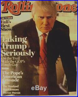 Donald Trump Hand Signed ROLLING STONE Magazine Cover Authentic, Comes COA