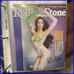 Dua Lipa Autographed Rolling Stone 8x10 Photo With COA Hologram