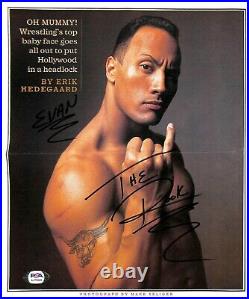 Dwayne Johnson The Rock Signed Autographed Rolling Stone Photo WWF PSA DNA