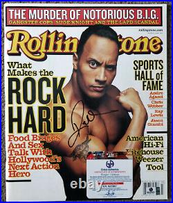 Dwayne Johnson, The Rock Signed Rolling Stone Magazine 2001 Global Authentics