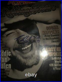 Eddie Van Halen Signed Autographed Rolling Stone Magazine Super Rare 1998
