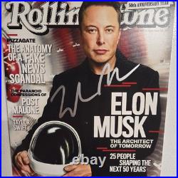 Elon Musk Signed Rolling Stone Promo Photo Nov 2021 Total Sports Authentics COA