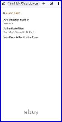 Elon Musk Signed Rolling Stone Promo Photo Nov 2021 Total Sports Authentics COA