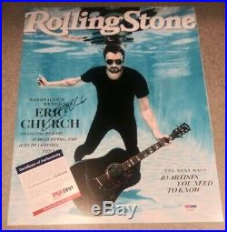 Eric Church Country Music Signed Autograph Rolling Stones 11x14 Photo PSA COA