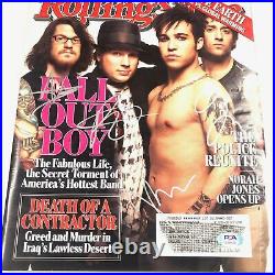 Fall Out Boy Signed Rolling Stones Magazine PSA/DNA Autographed Musician