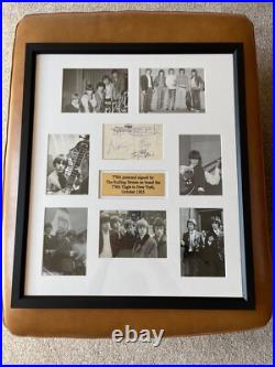 Framed 1965 Signed by The Rolling Stones TWA Postcard & Photos & Provenance Framed 1965 Signed by The Rolling Stones TWA Postcard & Photos & Provenance