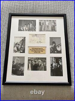 Framed 1965 Signed by The Rolling Stones TWA Postcard & Photos & Provenance