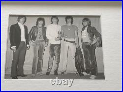 Framed 1965 Signed by The Rolling Stones TWA Postcard & Photos & Provenance Framed 1965 Signed by The Rolling Stones TWA Postcard & Photos & Provenance