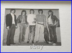 Framed 1965 Signed by The Rolling Stones TWA Postcard & Photos & Provenance