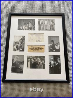 Framed 1965 Signed by The Rolling Stones TWA Postcard & Photos & Provenance Framed 1965 Signed by The Rolling Stones TWA Postcard & Photos & Provenance