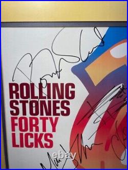 Framed Autographed Signed Rolling Stones Forty Licks Vinyl Album with COA