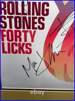 Framed Autographed Signed Rolling Stones Forty Licks Vinyl Album with COA