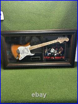 Framed Electric Guitar Autographed By All 4 Rolling Stones Members With COA