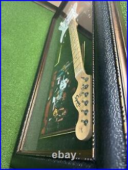 Framed Electric Guitar Autographed By All 4 Rolling Stones Members With COA