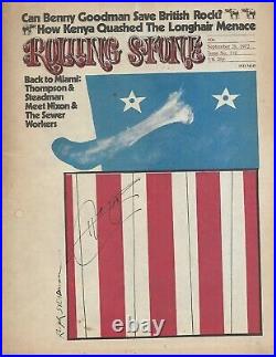 Gonzo Legend Hunter S Thompson Signed 1972 Rolling Stone Magazine Campaign Trail
